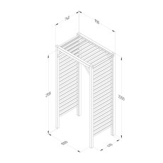 Forest Slatted Arch - dimensions