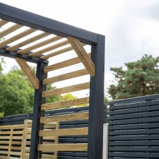 Forest Slatted Arch - in situ - RHS corner