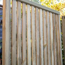 Forest 6 x 3 Pressure Treated Vertical Slatted Garden Screen Panel - Close Up