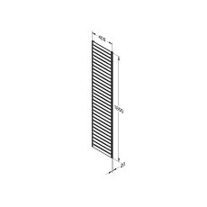 1ft High Forest Slatted Trellis - Dimensions