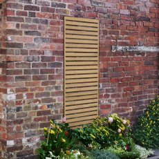 2ft High Forest Slatted Trellis - With Background, Angle View