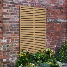 3ft High Forest Slatted Trellis - With Background, Angle View