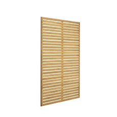 3ft High Forest Slatted Trellis - White Background, Angle View