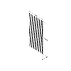 3ft High Forest Slatted Trellis - Dimensions