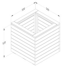 Forest Modular Seating - Option 1 - Planter Dimensions