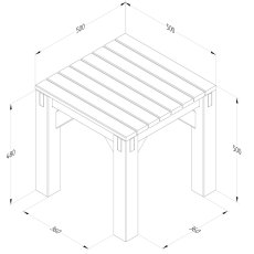 Forest Modular Seating - Option 2 - Small Table Dimensions