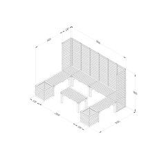 Forest Modular Seating - Option 4 - Dimensions