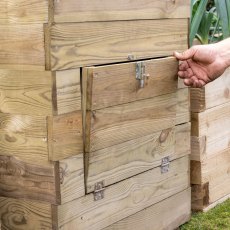 2 X 2 (0.60m X 0.60m) Forest Potato Planter - Close Up, Hatch Closed