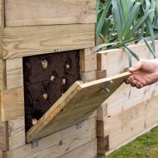 2 X 2 (0.60m X 0.60m) Forest Potato Planter - Close Up, Hatch Open