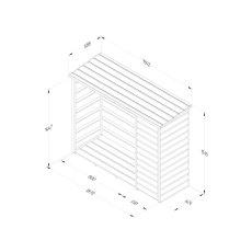 2 x 6 Forest Log And Tool Store - Dimensions