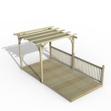 8 x 16 Forest Pergola Deck Kit with Canopy No. 2 - In Situ