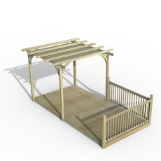8 x 16 Forest Pergola Deck Kit with Canopy No. 3 - In Situ
