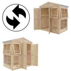 6 X 4 Shire Shiplap Apex Sun Hut Potting Shed - interchangeable