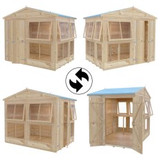 8 x 6 Shire Shiplap Apex Sun Hut Potting Shed - interchangeable