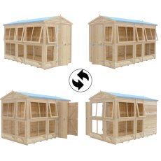 6 X 10 Shire Shiplap Apex Sun Hut Potting Shed - interchangeable
