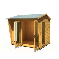 8x6 Shire Burghclere Summerhouse - doors open and located on the right hand side