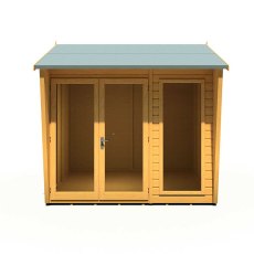 8 x 8 Shire Burghclere Summerhouse - front elevation with door on the left hand side