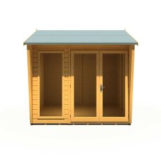 8 x 8 Shire Burghclere Summerhouse - front elevation with door on the right hand side