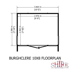 10 x 8 Shire Burghclere Summerhouse - Footprint