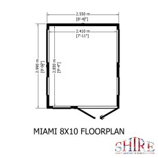 8 x 10 Shire The Miami Summerhouse - Footprint