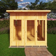 Shire Miami 8x10 Summerhouse - in situ, front view