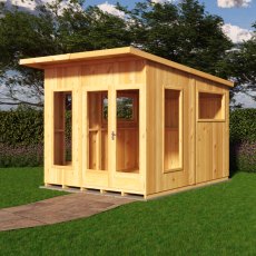 Shire Miami 8x10 Summerhouse - in situ, angle view