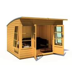 10x8 Shire Orchid Summerhouse - doors and windows open and decorated for display purposes only
