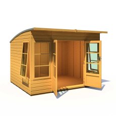 10x8 Shire Orchid Summerhouse - with doors opens and windows open