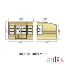 10x8 Shire Orchid Summerhouse - diagram