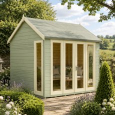 8 x 8 Shire Gold Blenheim Summerhouse - In Situ