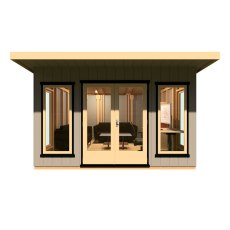 12 x 12 Shire Cali Insulated Garden Office - Front View, Doors Closed