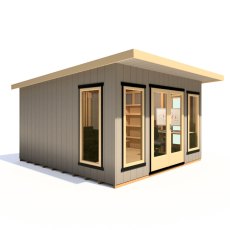 12 x 12 Shire Cali Insulated Garden Office - Isolated, Doors Closed