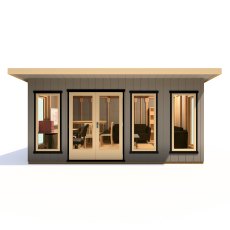 16 x 12 Shire Cali Insulated Garden Office - Front View, Doors Closed