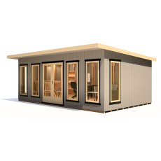 20 x 12 Shire Cali Insulated Garden Office - Isolated, Doors Closed