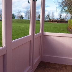 6x4 Shire Holkham Wooden Greenhouse - in situ, internal view