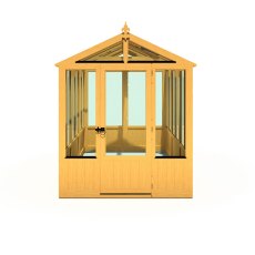 6 x 12 Shire Holkham Wooden Greenhouse - isolated - door closed