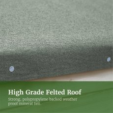 8x6 Forest Timberdale Tongue and Groove Reverse Apex Shed - felt