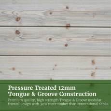 8x6 Forest Timberdale Tongue and Groove Reverse Apex Shed - cladding