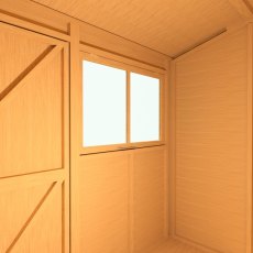 7x5 Shire Lewis Premium Reverse Apex Shed Door in Right Hand Side - isolated internal view