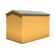 10x6 Shire Lewis Professional Reverse Apex Shed Door In Right Hand Side - isolated back angle view