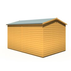 12x8 Shire Lewis Professional Reverse Apex Shed Door In Right Hand Side - isolated back angle view