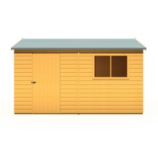12x8 Shire Lewis Professional Reverse Apex Shed Door In Left Hand Side - isolated front view