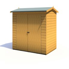 4x6 Shire Lewis Professional Reverse Apex Shed - isolated angle view, doors closed