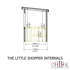 5x3 Shire Little Shopper Playhouse - side dimensions