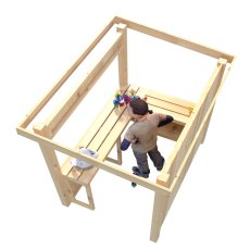 5 X 3 Shire Little Shopper Playhouse - in situ, top view