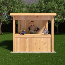 5 X 3 Shire Little Shopper Playhouse - in situ, front view, child