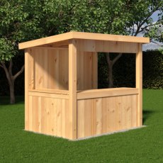 5 X 3 Shire Little Shopper Playhouse - in situ, side angle view