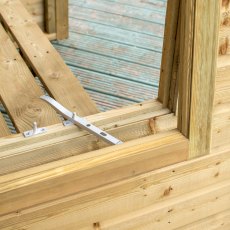 Shire Almarie Wooden Garden Arbour - Pressure Treated - in situ - window hinges