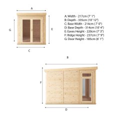 2.00mx3.00m Mercia Self Build Insulated Garden Room - diagram