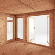 3.00m x 3.00m Mercia Self Build Insulated Garden Room - isolated internal door view